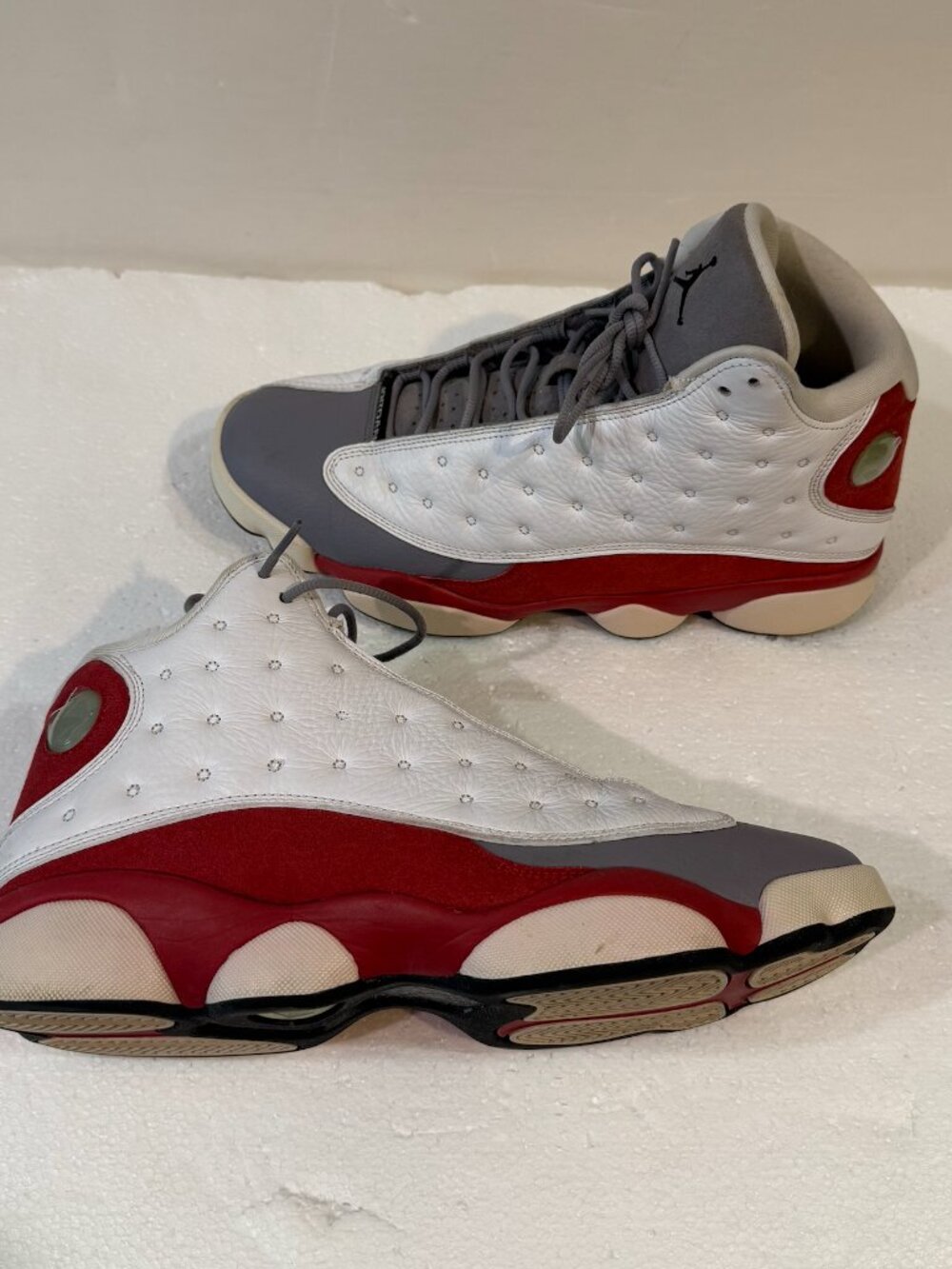 Nike Air Jordan 13 Retro "Grey Toe 2014" Men Size 10 White Red RARE (414571-126)